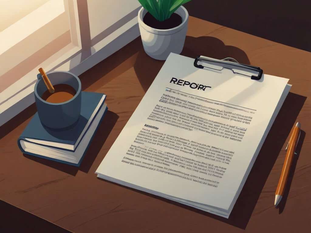 Illustration of a rental history report document Illustration of a rental history report document